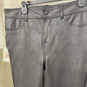 Women's Black Faux Leather Leggings